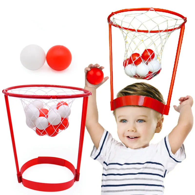 Outdoor Fun Sports Entertainment Basket Ball Case Headband Hoop Game Parent-child Interactive Funny Sports Toy Family Fun Game