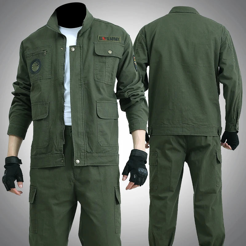 2022 New Spring And Autumn Cotton Work Clothes Outdoor Wear-resistant Welder Thickened Labor Insurance Clothing