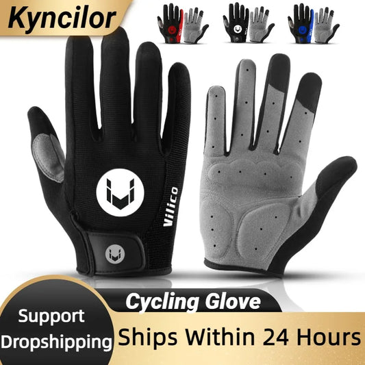 MTB Bike Sports Cycling Gloves Full Finger Men Women Running Fitness Gym Spring Summer Riding Motorcycle Gloves