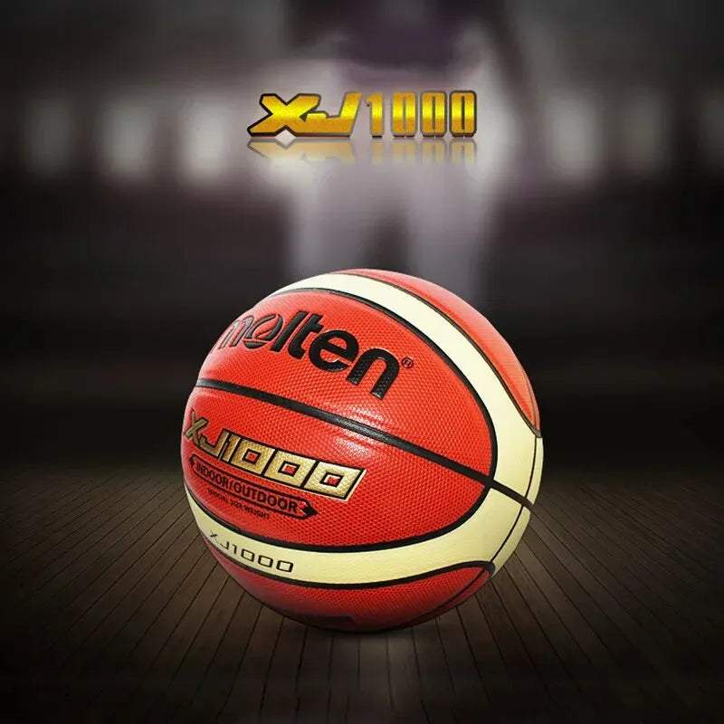 Molten XJ1000 Basketball Ball Size 7/6/5 PU Leather Material for Outdoor Indoor Match Training Men Women Teenager Baloncesto