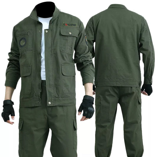 2022 New Spring And Autumn Cotton Work Clothes Outdoor Wear-resistant Welder Thickened Labor Insurance Clothing