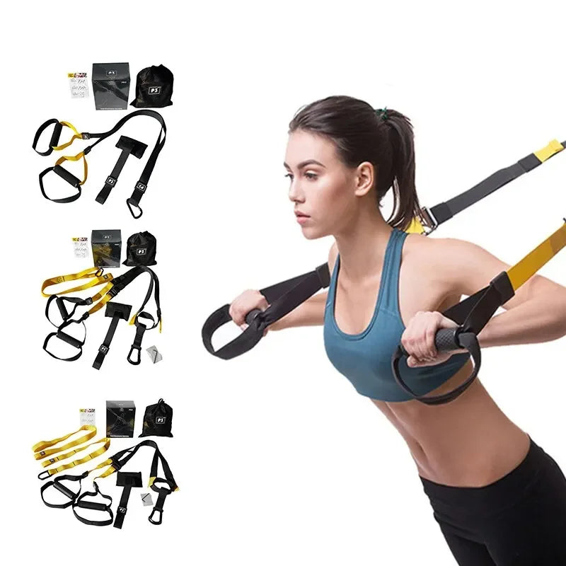 Fitness Strength Training Power Vitality Bands Adjustable Gym Straps Wall Mount Professional Suspension hanging Trainer